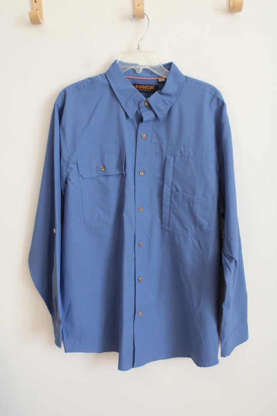 NEW Ridgecut Toughwear Blue Riverside Button Down Shirt | L