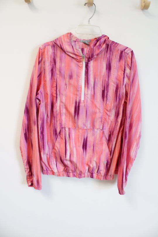Forever 21 Pink Patterned Windbreaker Jacket | L