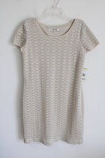 NEW Evan-Picone Textured Tan Knit Dress | 14