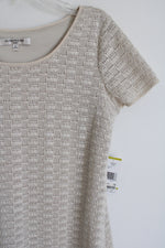 NEW Evan-Picone Textured Tan Knit Dress | 14
