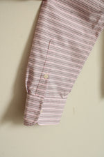 Chaps Pink Striped Long Sleeve Button Up Top | L