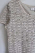 NEW Evan-Picone Textured Tan Knit Dress | 14