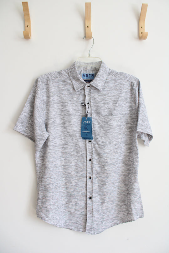 NEW VSTR Heathered Gray Button Down Shirt | M