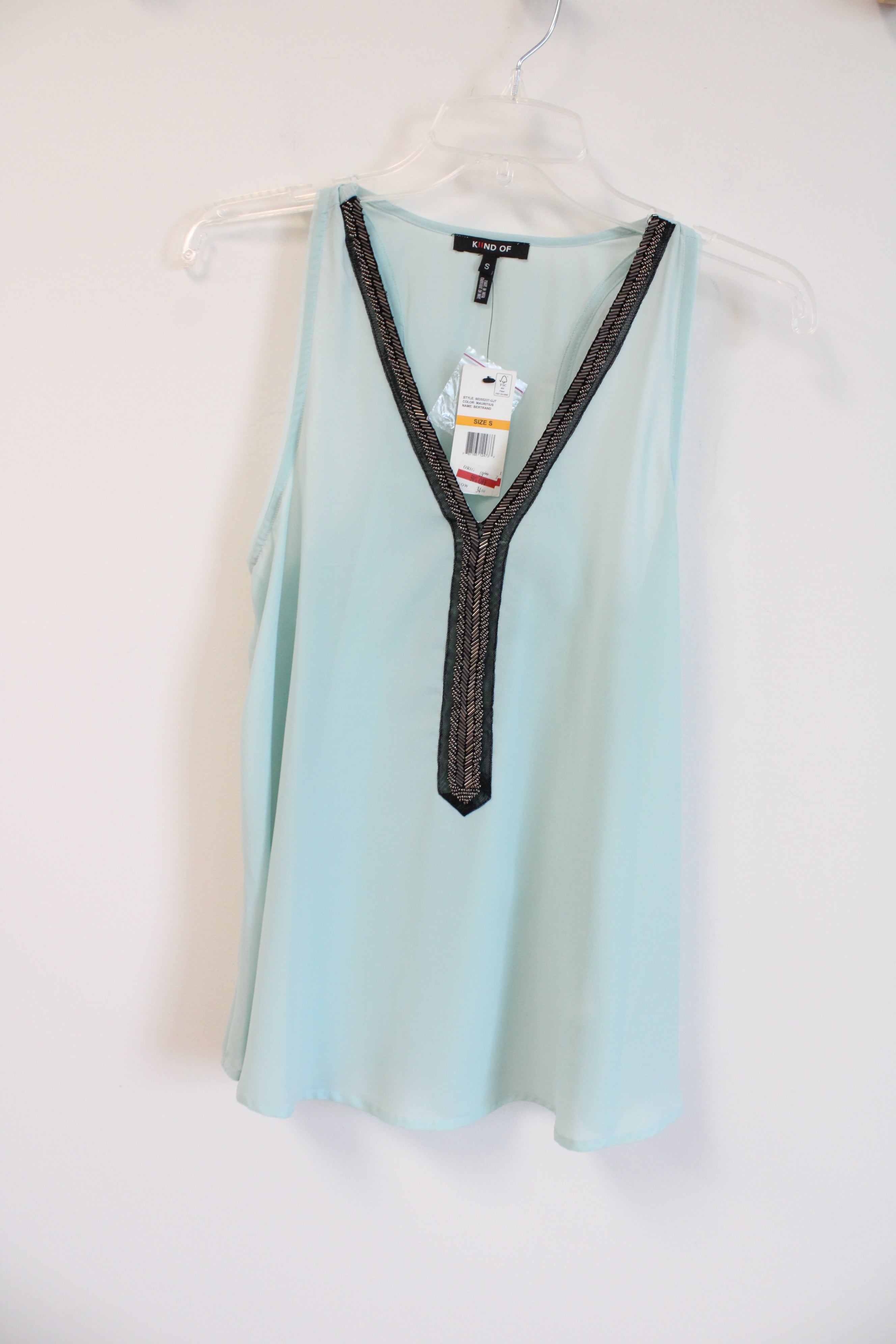 NEW KIIND OF Blue Chiffon Top | S