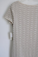NEW Evan-Picone Textured Tan Knit Dress | 14