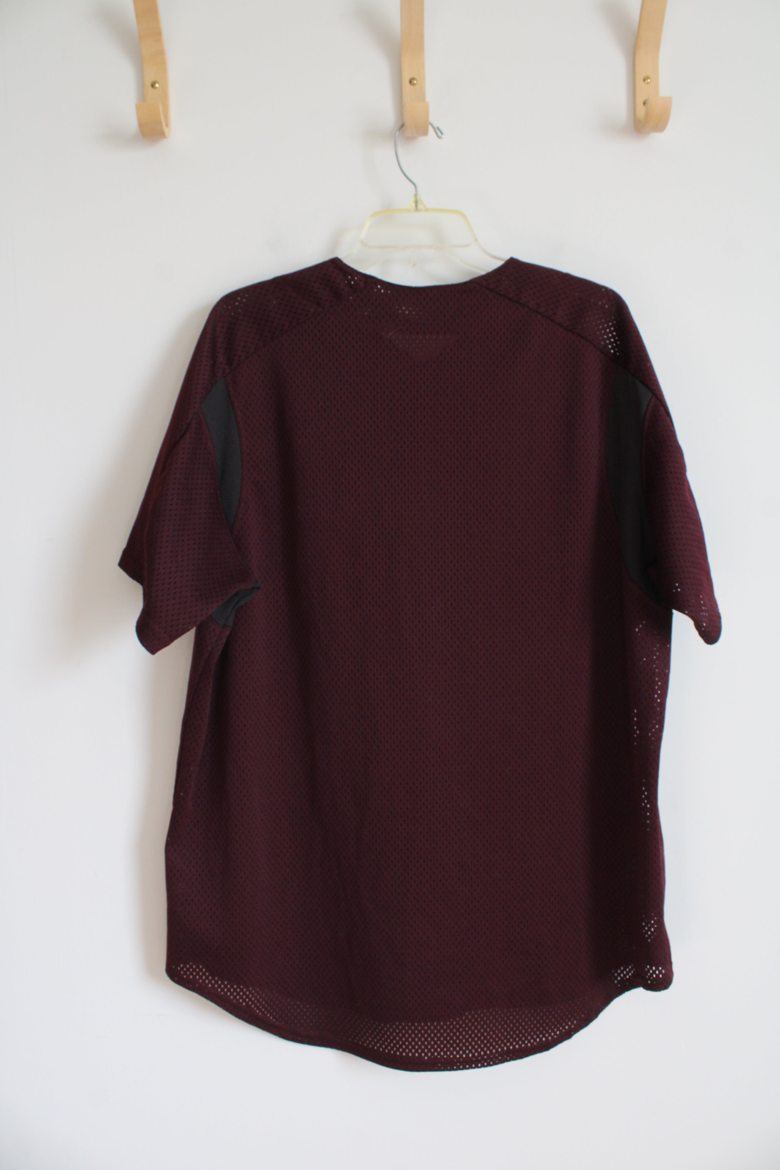 Majestic Maroon Mesh Phillies Jersey | L