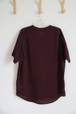 Majestic Maroon Mesh Phillies Jersey | L