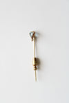 14KT Yellow Gold Blue Topaz & Genuine Pearl Blue Stone Pin
