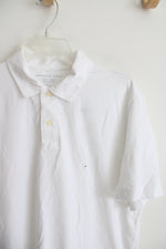 American Eagle Super Soft Standard Fit White Polo Shirt | M