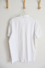 American Eagle Super Soft Standard Fit White Polo Shirt | M