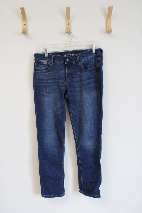 Old Navy Blue Denim Boyfriend Straight Jeans | 6