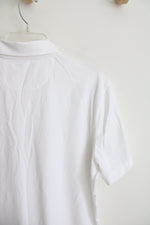 American Eagle Super Soft Standard Fit White Polo Shirt | M