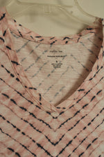 Banana Republic Pink and Light Gray Malibu Tee | S