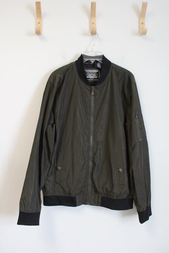 Civil Sektor Olive Green Full Zip Jacket | XL
