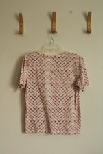Banana Republic Pink and Light Gray Malibu Tee | S