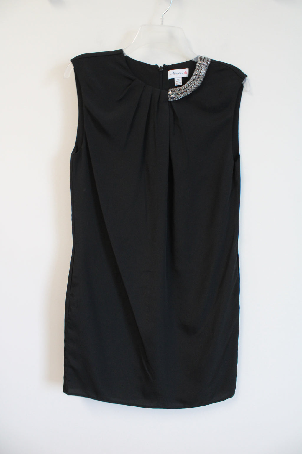 Phillip Lim Black Beaded Neck Line Dress | S