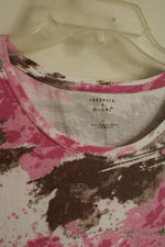 Preswick and Moore Pink and Brown Printed T-Shirt | L