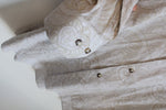 Ike Behar Tan and White Paisley Print Button Down Shirt | L