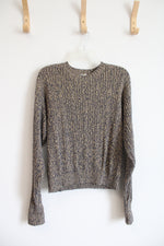 J.Crew Blue & Tan Knit Sweater | S