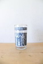 Vintage Egyptian Hieroglyphic 12oz Glass