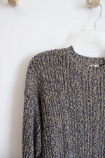J.Crew Blue & Tan Knit Sweater | S