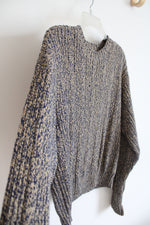 J.Crew Blue & Tan Knit Sweater | S
