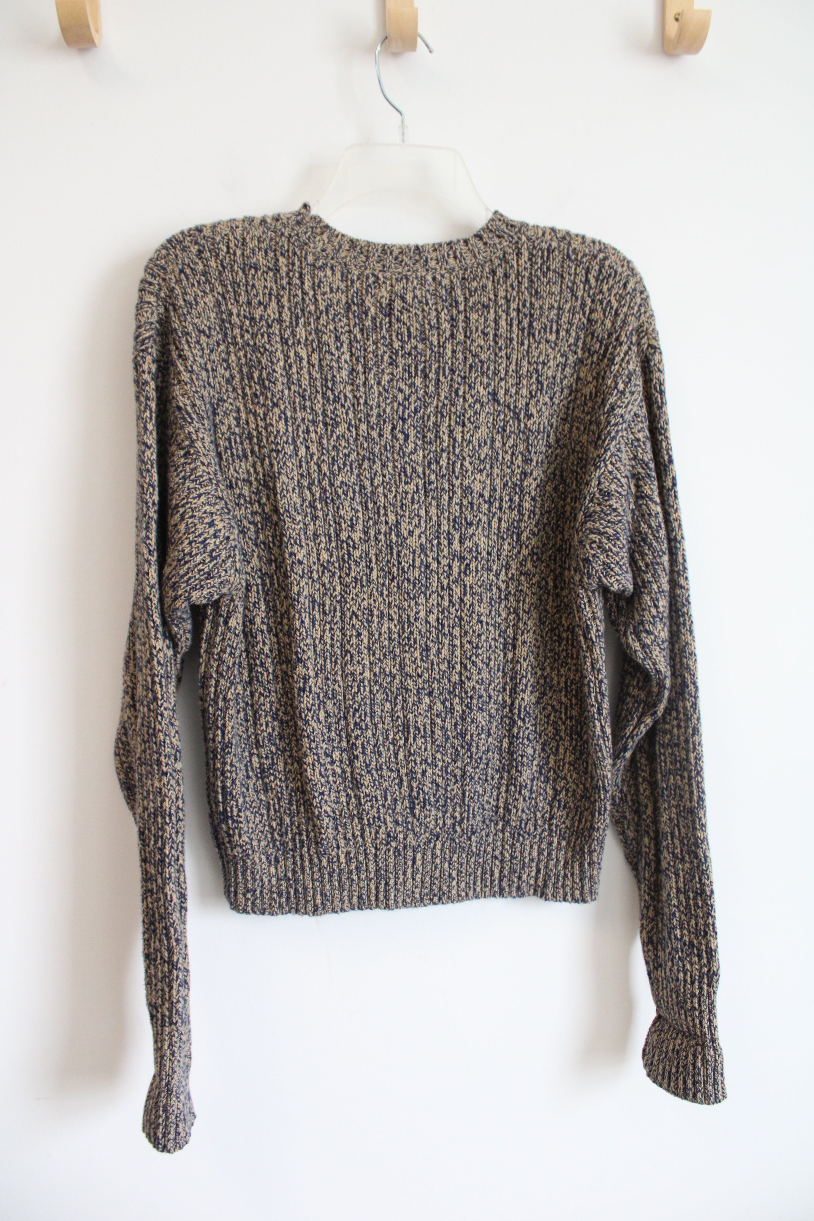 J.Crew Blue & Tan Knit Sweater | S