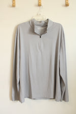 Maelreg Light Gray Quarter Zip Performance Pullover | 2XL