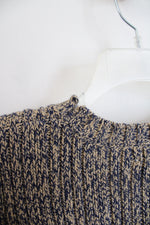 J.Crew Blue & Tan Knit Sweater | S