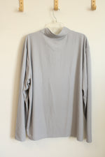 Maelreg Light Gray Quarter Zip Performance Pullover | 2XL