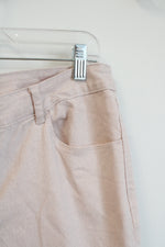 Soft Surroundings Pink Silver Flecked Denim Jeans | 14P