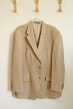 Andrew Fezza Light Tan Ribbed Velvet Blazer | 48L
