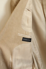 Andrew Fezza Light Tan Ribbed Velvet Blazer | 48L