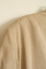 Andrew Fezza Light Tan Ribbed Velvet Blazer | 48L