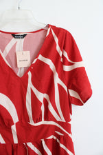 NEW Bloomchic Terracotta Orange & Cream Patterned Midi Dress | 18/20