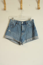 Pacsun Light wash Cuffed Denim Mom Shorts | 27