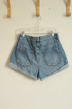 Pacsun Light wash Cuffed Denim Mom Shorts | 27