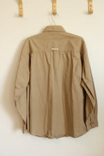 Winchester Tan Utility LS Cotton Button Down Shirt | L