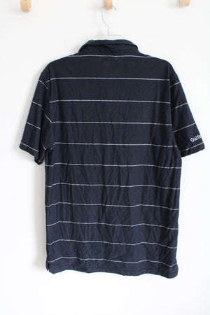 Linksoul John Ashworth & Co. Navy Blue Striped Polo Shirt | L