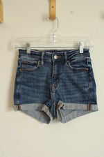 American Eagle Medium wash Cuffed Denim Shorts | 00