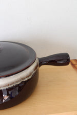 Large Vintage Gourmet Brown Drip Casserole Dish | 9.5"