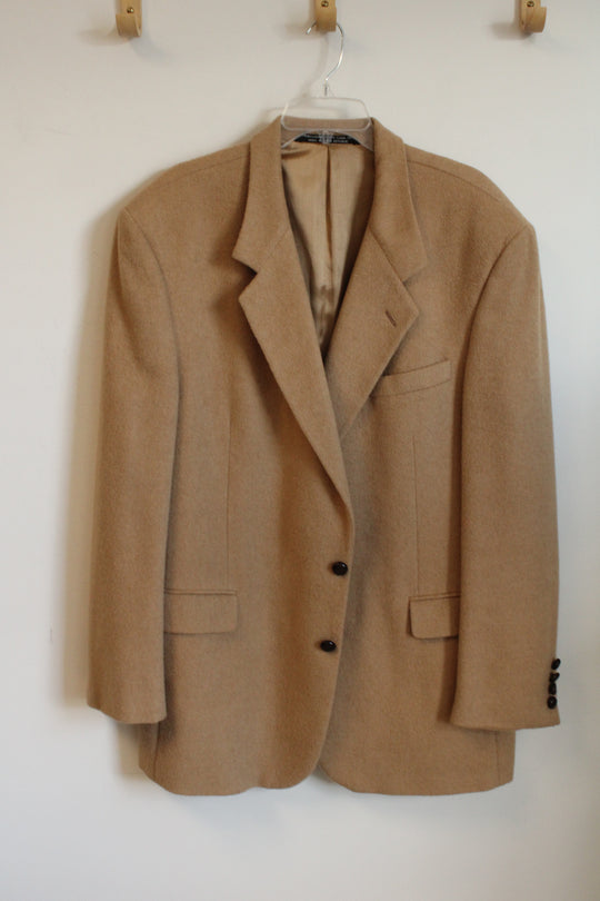 Tailor's Row by Deansgate Tan Camel Hair Blazer | 44L