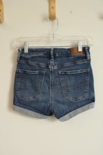 American Eagle Medium wash Cuffed Denim Shorts | 00
