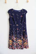 London Times Navy Pink & Yellow Floral Dress | 12P