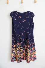 London Times Navy Pink & Yellow Floral Dress | 12P
