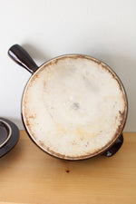 Large Vintage Gourmet Brown Drip Casserole Dish | 9.5"