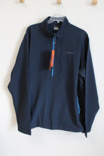 NEW Merrell Dark Navy Blue Lightweight Windbreaker 1/2 Zip Pullover | XXL