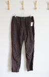 NEW Anthropologie Brown Drawstring Jogger Pants | 12 Tall