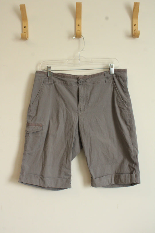 Dkny Jeans Gray Cuffed Cargo Bermuda Shorts | 10
