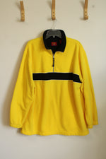 EZ's by Haggar Neon Yellow and Black Quarter Zip Fleece | XL